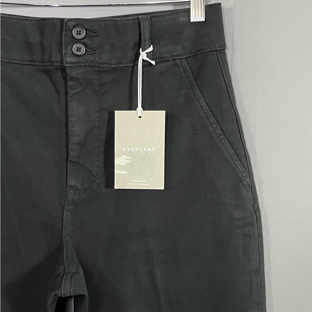Everlane The Organic Kick Flare Pant Black Organic Cotton NWT - Picture 5 of 12